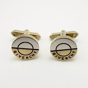 Vintage Givenchy Silver and Gold Toned Cufflinks